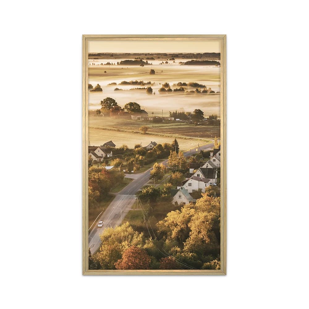 Schermo Smart Art con cornice in legno da 32 pollici Android montato a parete/appannante per TV LCD Wifi Digital Photo