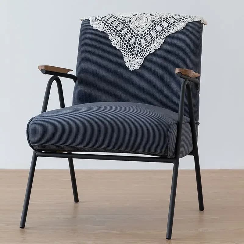 Accent Chair Retro, Armchair Upholstered Lounge, Leisure Reading Sofa, Living Room Bedroom, Recliner Soft Cushion