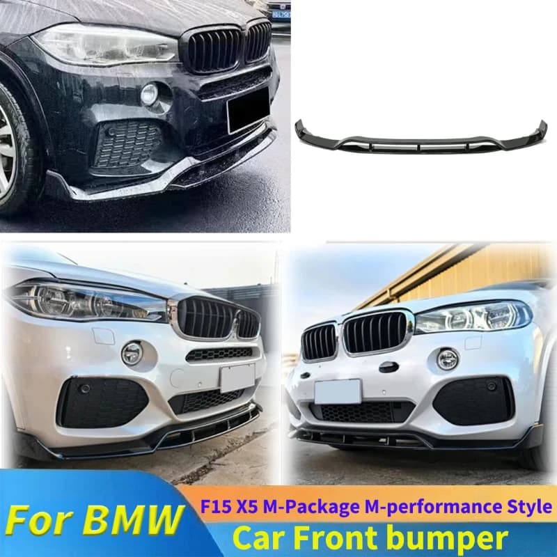 Car Front Bumper 4PCS for BMW F15 X5 for M-Sport 2013-2018 Dark Knight Style Bumper Splitter Diffuser Spoiler Automobiles Parts