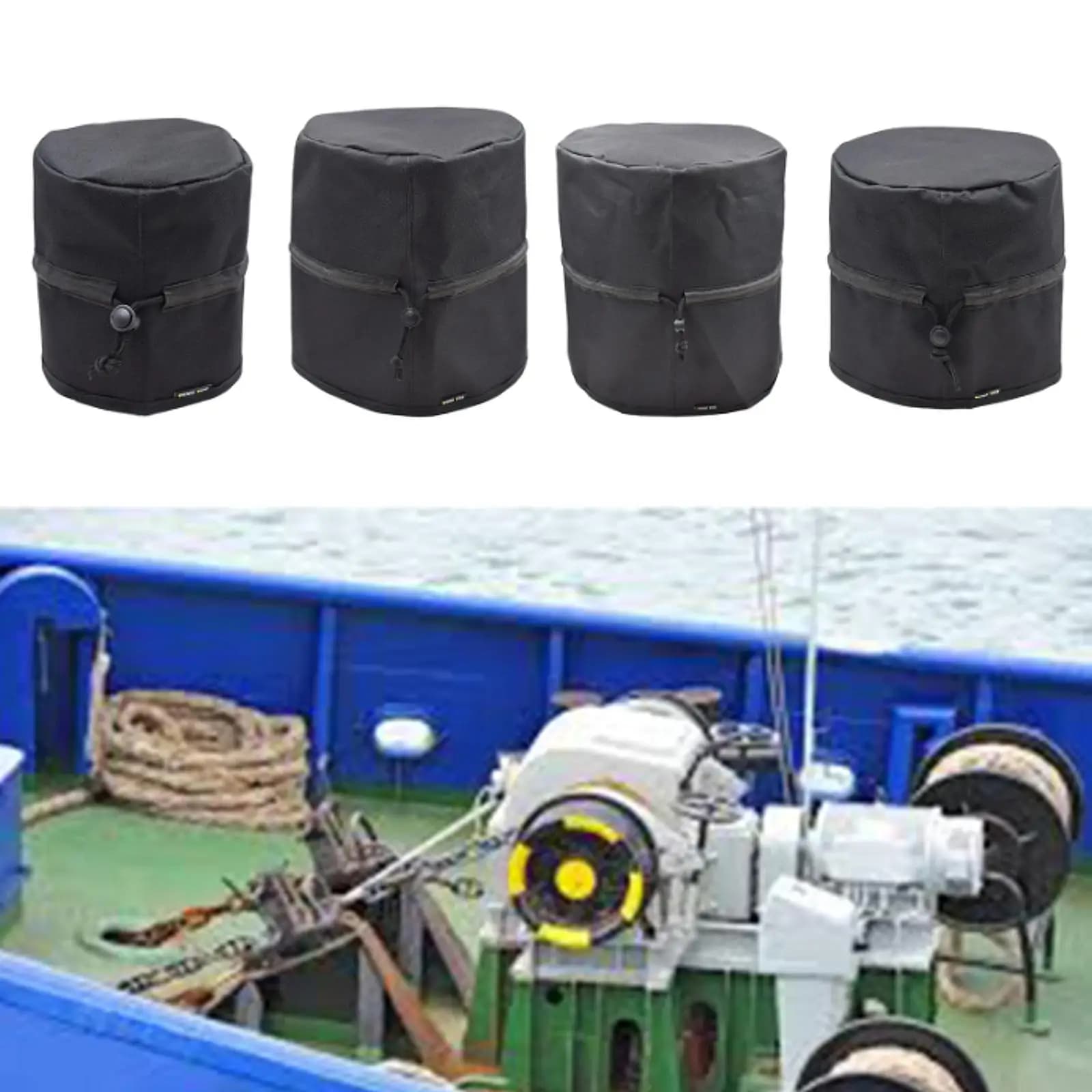 Copertura per verricello ancora da 15 cm in tessuto Oxford resistente con coulisse, accessorio per barca a vela per protezione della barca
