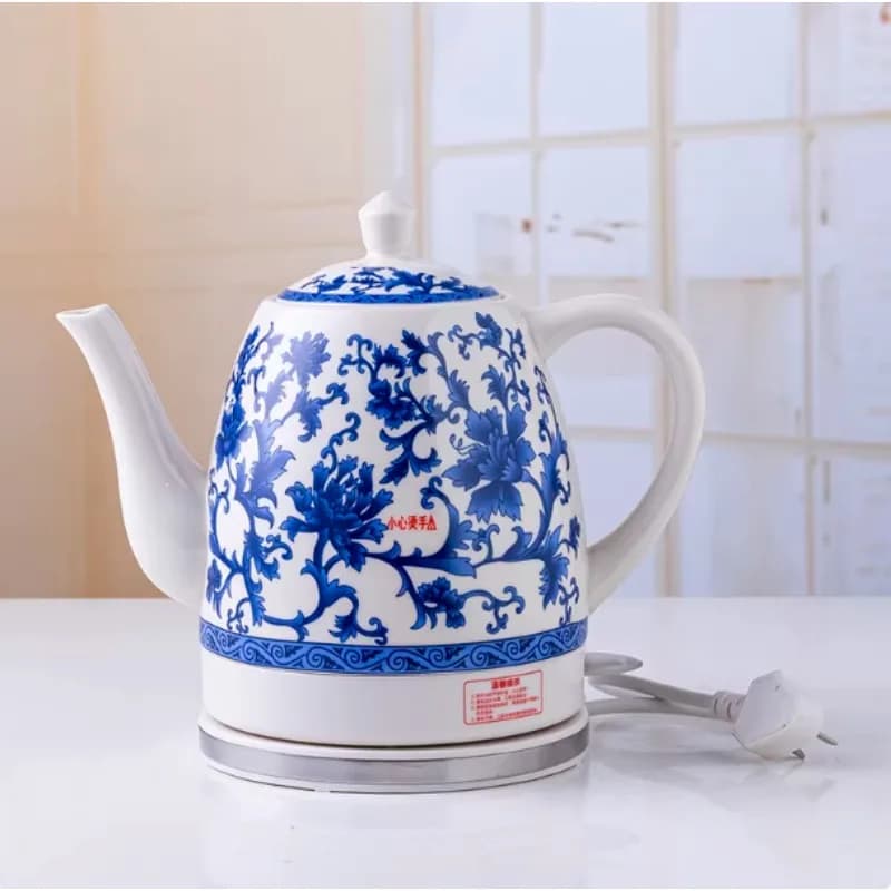 Bollitore Elettrico in Ceramica da 1.2L/1.5L, 220V, con Protezione Anti-Scottatura e Spegnimento Automatico