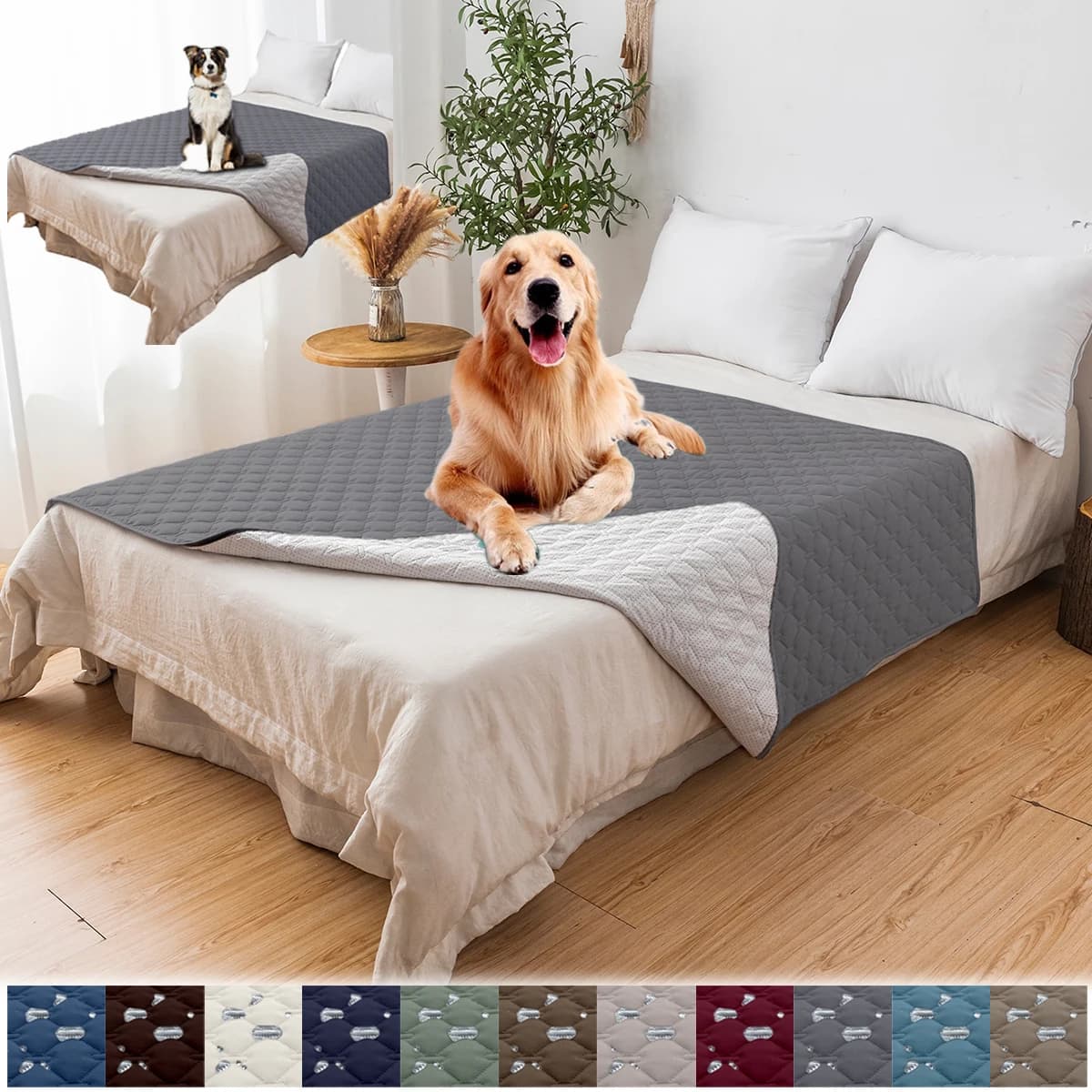 Protezione per materasso impermeabile al 100% Tappetino per urina per cani da compagnia per bambini Copriletto king size riutilizzabile Copriletto lavabile Tappetino per copriletto