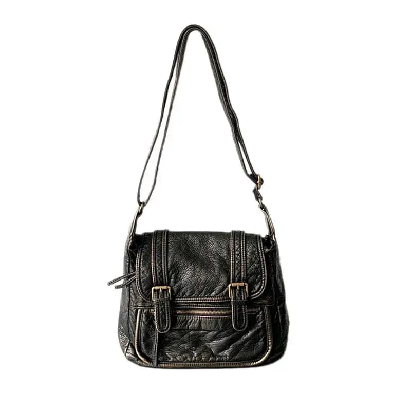 Annmouler Vintage Shoulder Bag for Women Quality Leather Handbag Design Popular Women's Bag