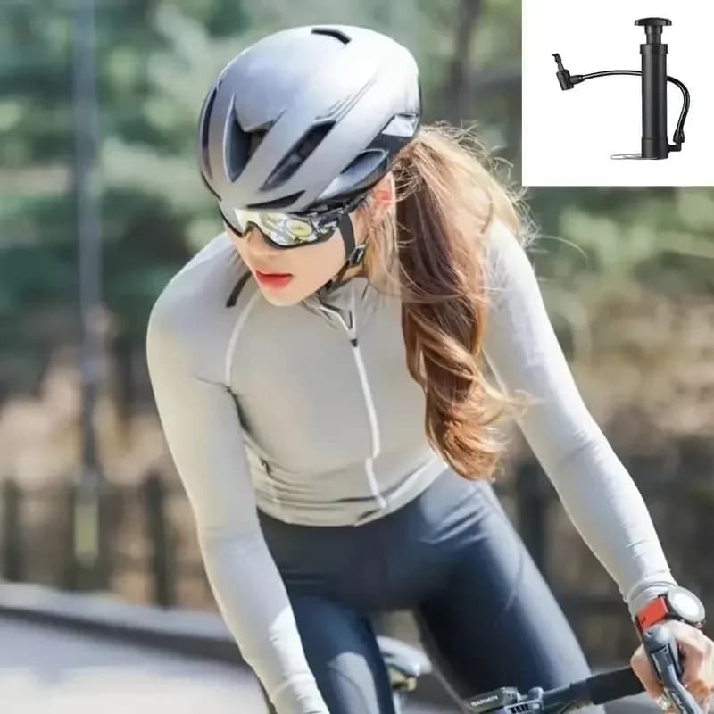 BIKE MTB Pompa da bicicletta 80 PSI Bici Manuale Pompa di aria Palloncino Gonfiatore per pneumatici Valvola Schrader Pompa da pavimento Accessori per ciclismo