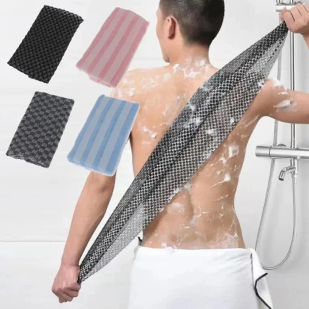 Japanese Nylon Bath Towel Brush for Back Strophiles Exfoliating Scrub Shower Sponge Body Bathroom Accessories