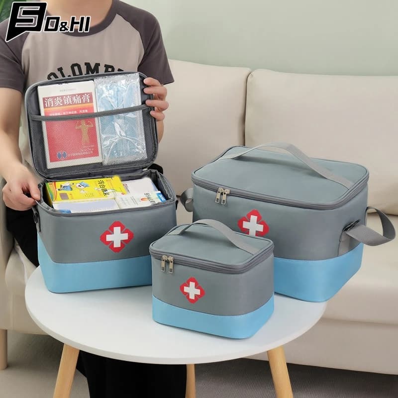 Kit di pronto soccorso borsa per la conservazione della medicina borsa per il salvataggio all'aperto portatile Organizer per la conservazione del Kit medico di grande capacità per la casa