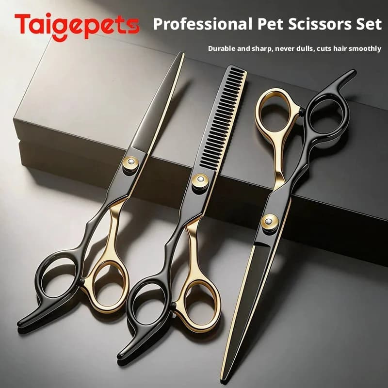 SHINEKNOT Pet Beauty Dog Scissors Trimming Tool Special Trimming Set For Trimming Dog Hair Bending Scissors