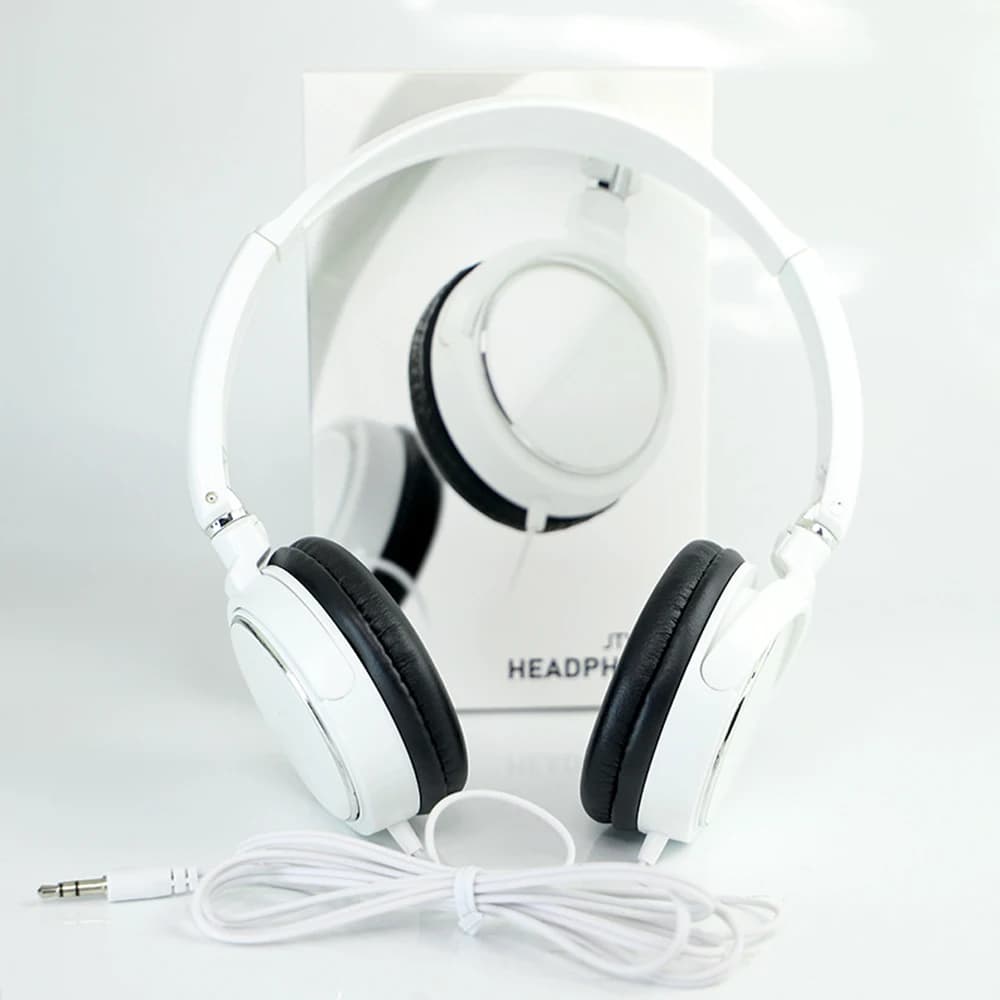 Cuffie universali per computer con cavo da 3,5 mm, pieghevoli, portatili, per musica e giochi, con cancellazione del rumore, auricolari sportivi, cuffie stereo