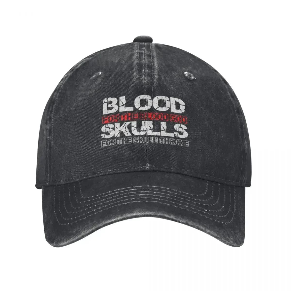 Blood For The Blood God, Skulls For The Skull Throne Print Baseball Cap fun hats fishing hat tactical cap Women Hats Men's