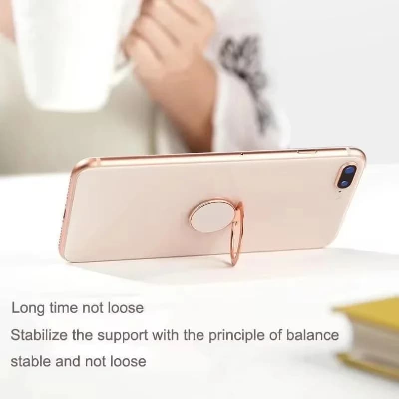 Ultra Thin Metal Ring Holder Stand for Phone 360° Rotation Foldable Kickstand Universal Telephone Magnetic Car Bracket Stand