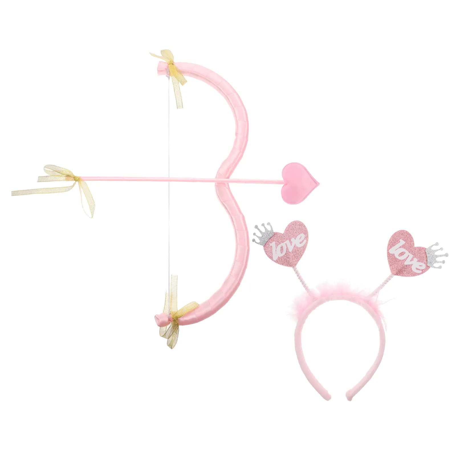 Set di 1 Arco di Cupido con Frecce e Fascia per Capelli, Kit per Costume di San Valentino, Accessori per Cosplay, Design Unico, Decorazione Festiva