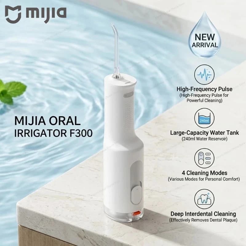 Oral sprinkler Mijia F300, Dentale hydropler, Tooth whitener, Buccale pulitor, Waterpulse Oral sprinkler, New