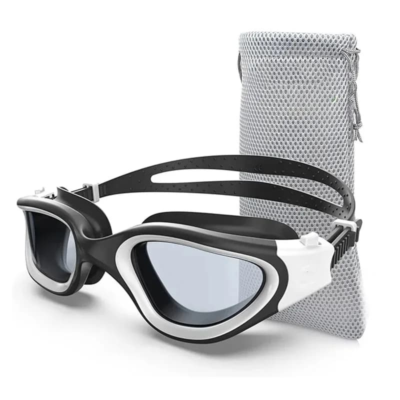 Waterproof and adjustable silicone swimming glasses, polarized swimming glasses