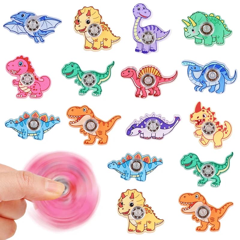 12/24 pezzi dinosauro Spinner Fidget simpatico cartone animato antistress Spinner giocattoli sensoriali bambini festa di compleanno favori pinata riempitivo