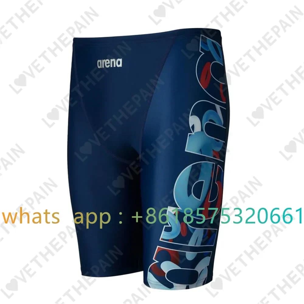 Men Swimwear Shorts Training Swim Trunks new Summer Beach Tight Quick Dry Swimming Jammer Running Sports Surfing Swimsuit Pants