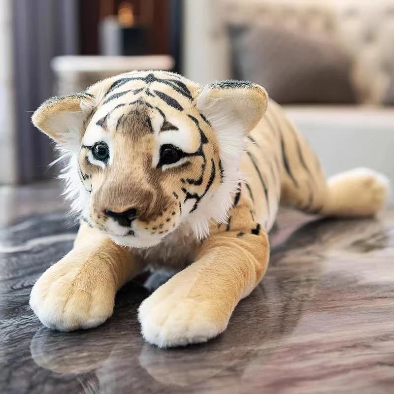 35-58 cm Simulazione Leone Tigre Leopardo Giocattoli di peluche Carino Farcito Morbido Reale Come Animali Giocattoli Decor Regalo