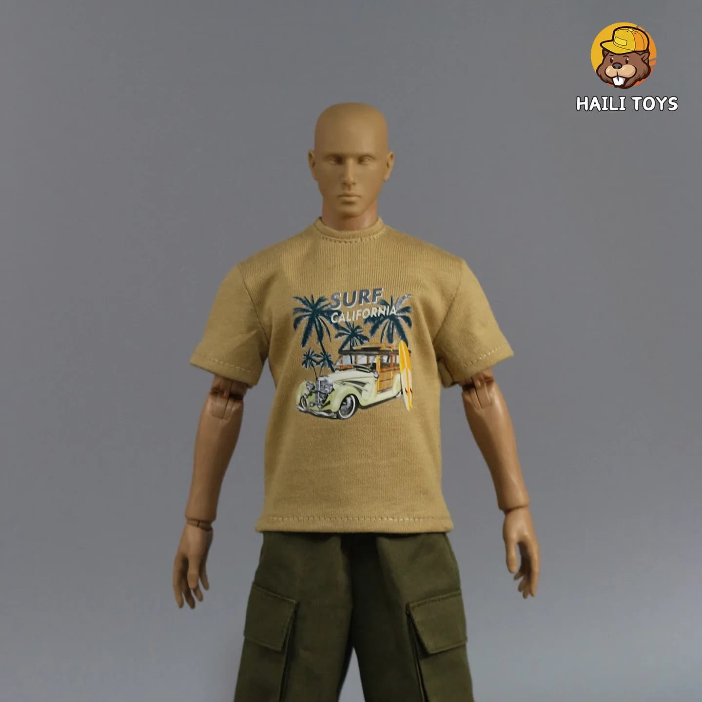 DMTOYS 1/6 Soldato Maschio Moda Stampato T-shirt a maniche corte Casual Magliette e camicette Allentate per 12in Action Figure Corpo BJD Modello Giocattoli FAI DA TE