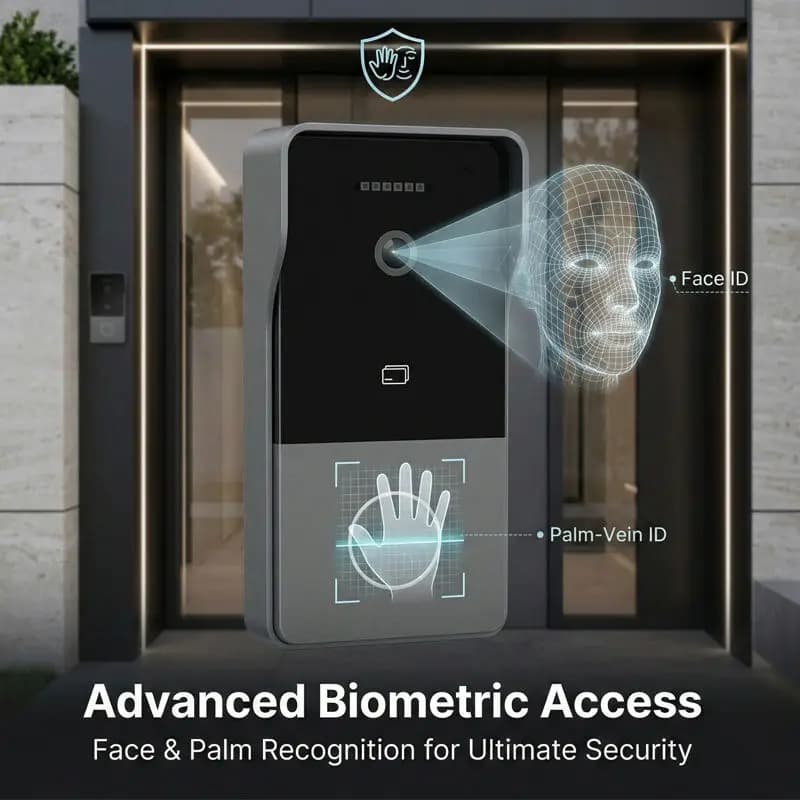 Tuya Smart Video Doorbell Outdoor Unit Face Palm Recognition 1080P HD IP65 Waterproof PoE/Wi-Fi Wired Intercom Station