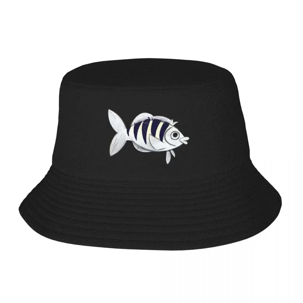 Nuovo cappello da golf Creepy Fish Bucket Hat, cappello da uomo, cappello da donna
