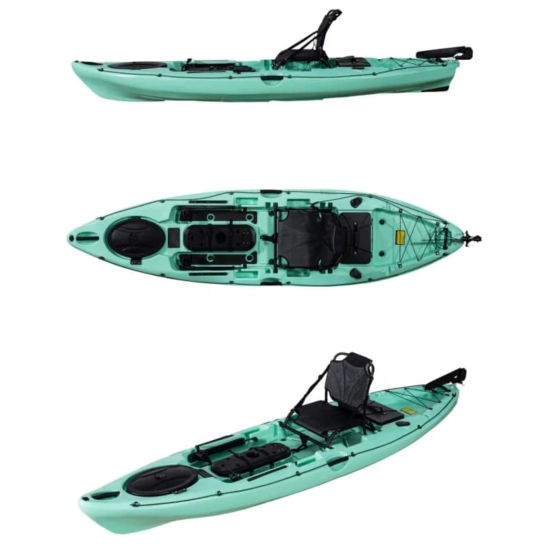 Kayak da pesca in barca di plastica all'ingrosso con pagaia