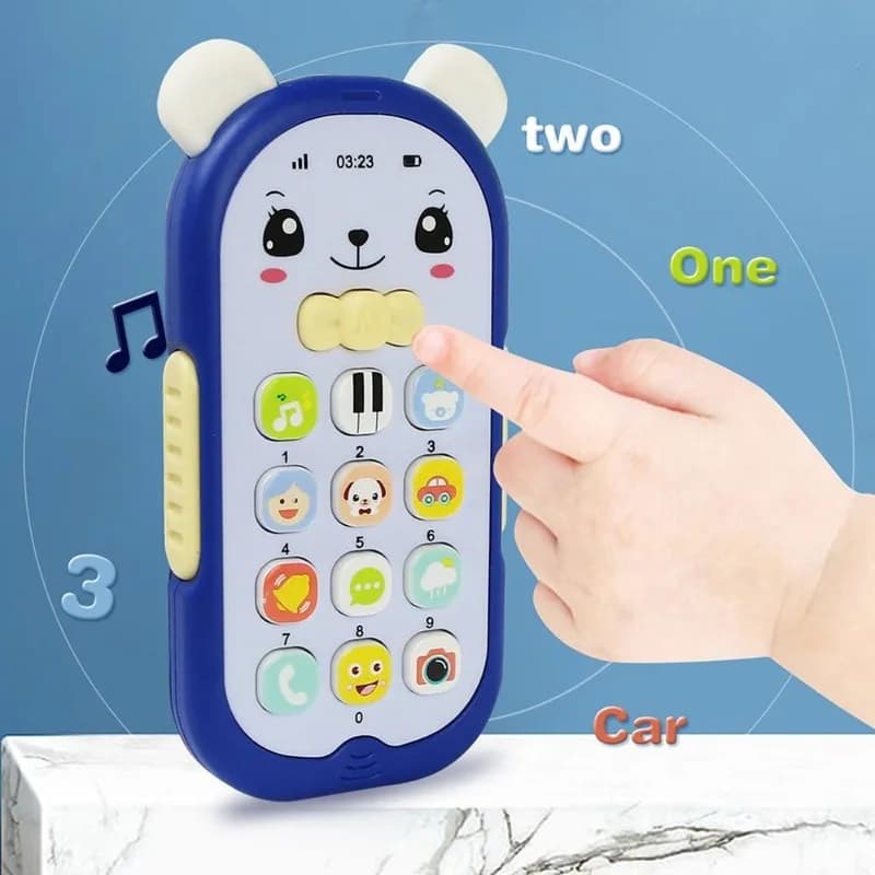 Giocattolo Telefono per Bambini, Macchina Sonora Musicale per Neonati, Giocattolo Educativo Precoce a Forma di Cellulare, Regalo per Bambini
