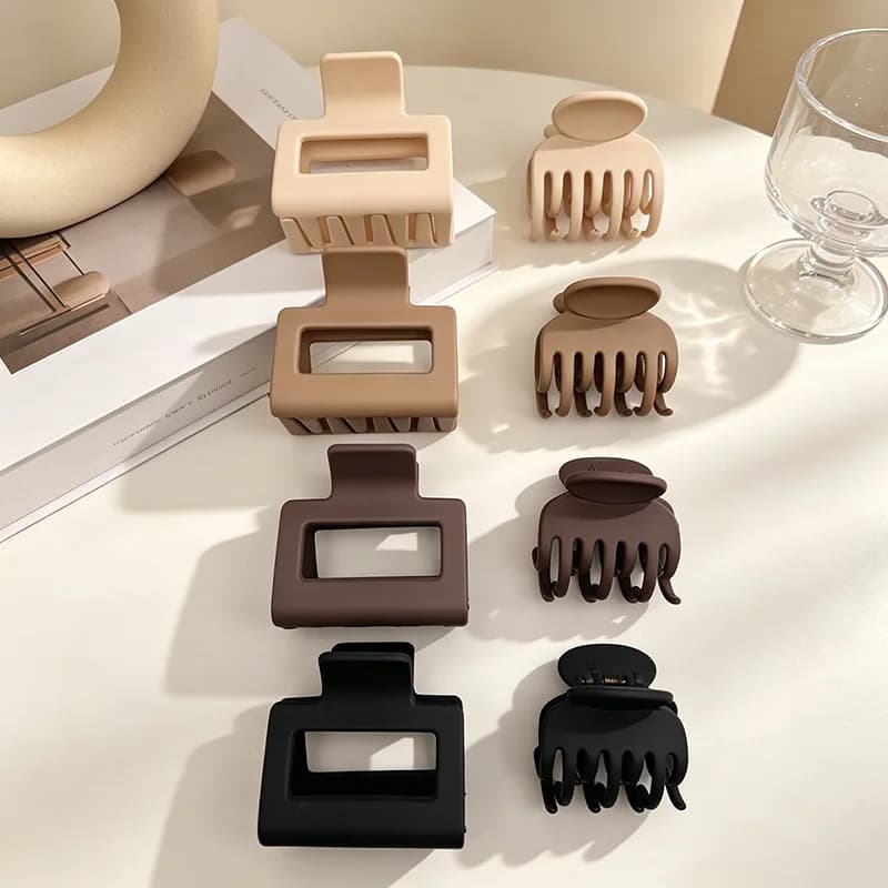 Set di 8 Fermagli per Capelli Opachi Medi da 1,6 Pollici e Piccoli Fermagli a Doppia Fila da 1,6 Pollici per Capelli Sottili e Medi