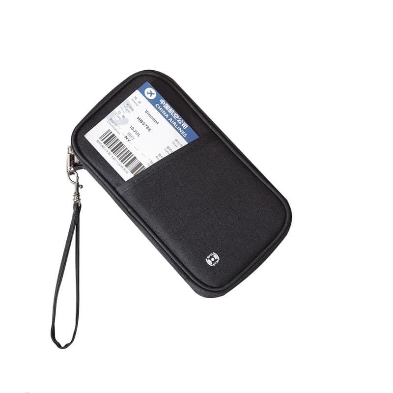 Portafoglio per passaporto con blocco Rfid per famiglia Portafoglio per viaggi essenziali Porta passaporto Borsa per documenti da viaggio Custodia per carte di credito