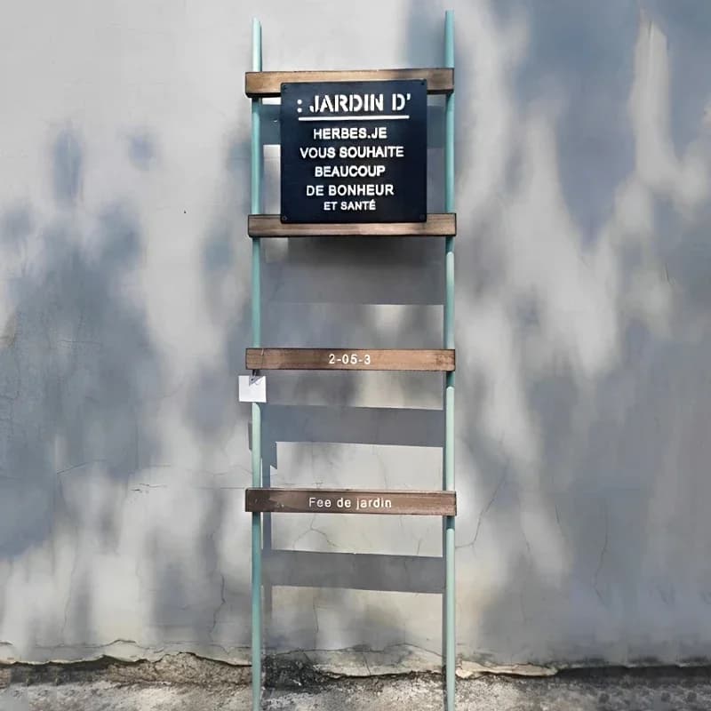 Scala per fiori in stile giapponese, supporto in rattan da arrampicata in legno, etichetta per piante da cortile, pratico portafiori decorativo