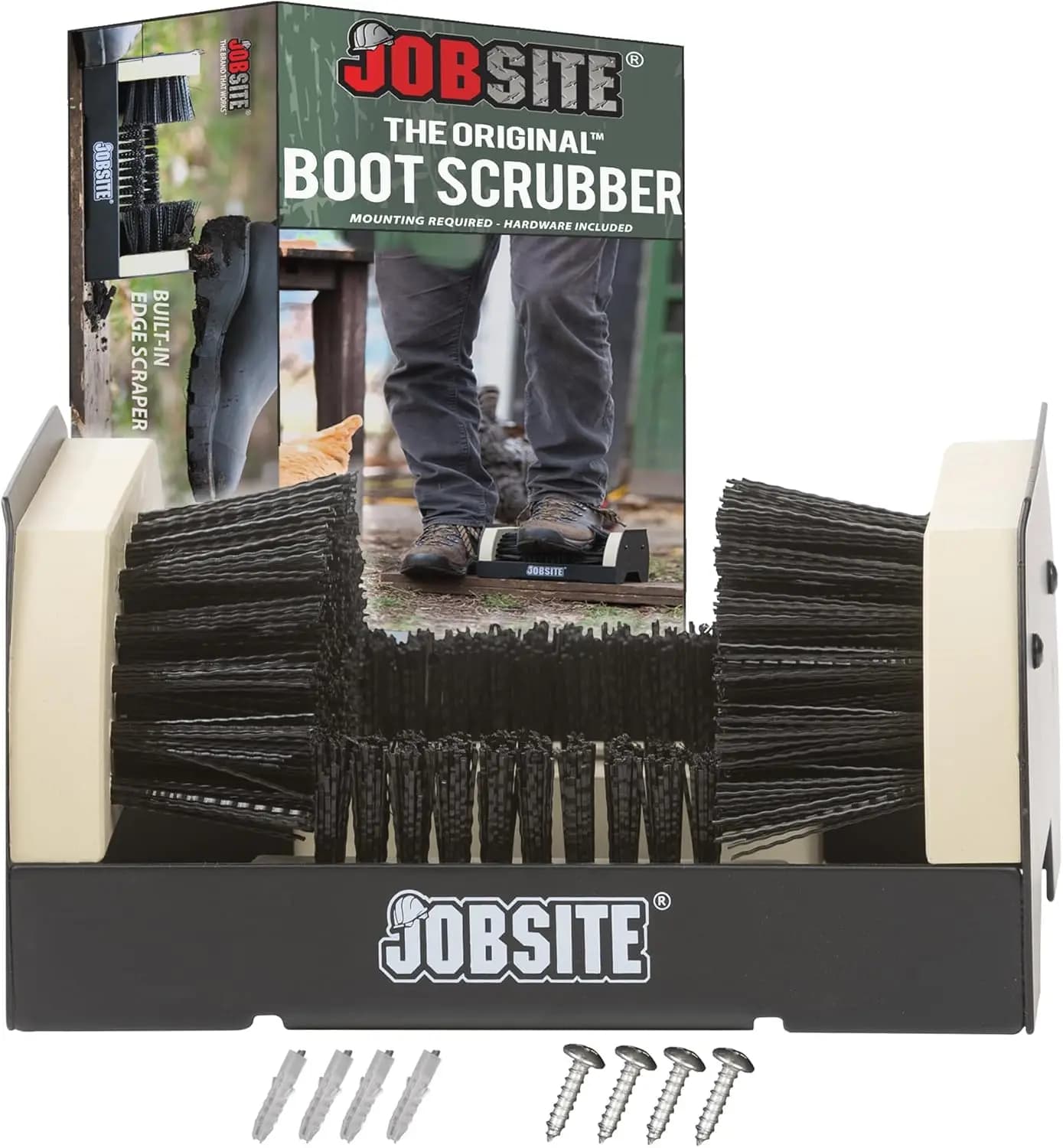 The Original Boot Scrubber - Spazzola e Raschietto Industriale per la Pulizia delle Scarpe, Adatto a Tutte le Condizioni Atmosferiche
