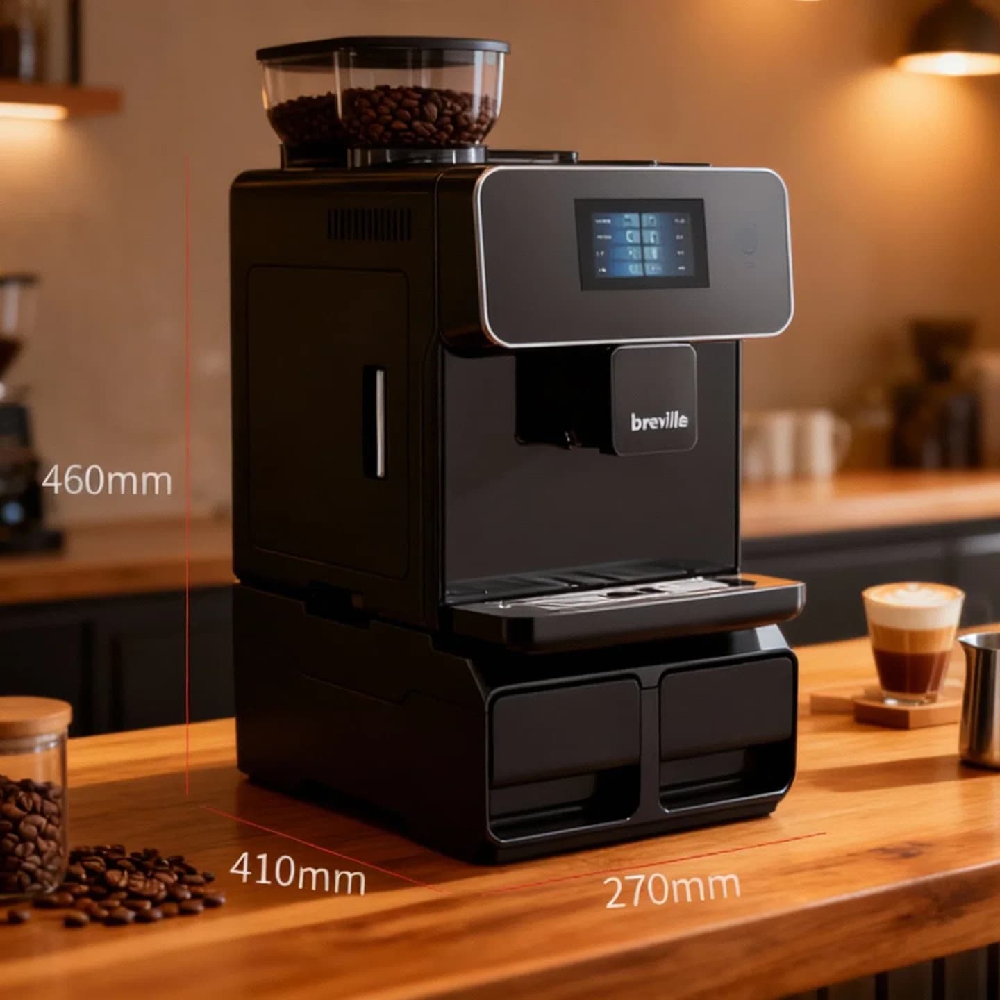 Automatic Espresso Coffee Maker Brew System Stainless Steel Housing 20 Bars Pressure EU/US 12-Cup Capacity Energy Efficient