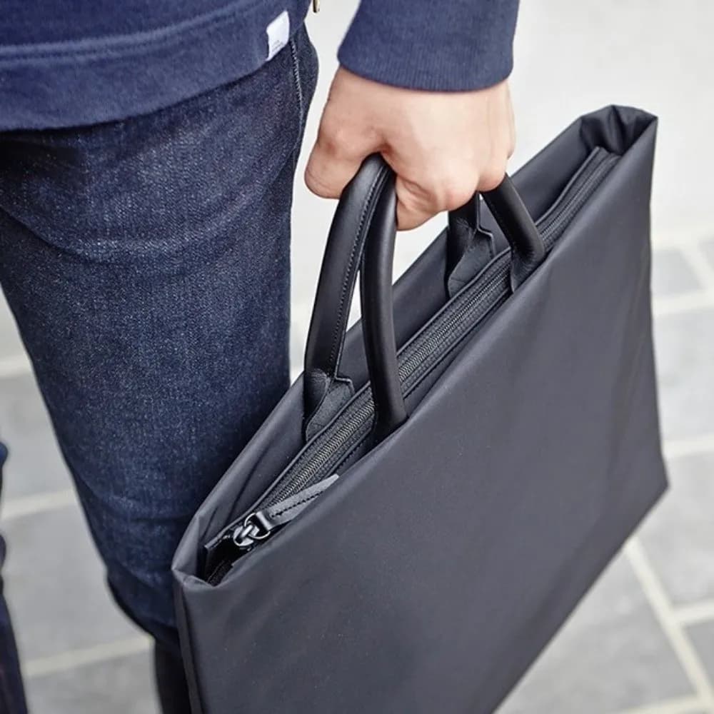 Borsa per Laptop Impermeabile Semplice, Borsa a Tracolla in Nylon Morbido, Custodia per Laptop alla Moda per Ufficio
