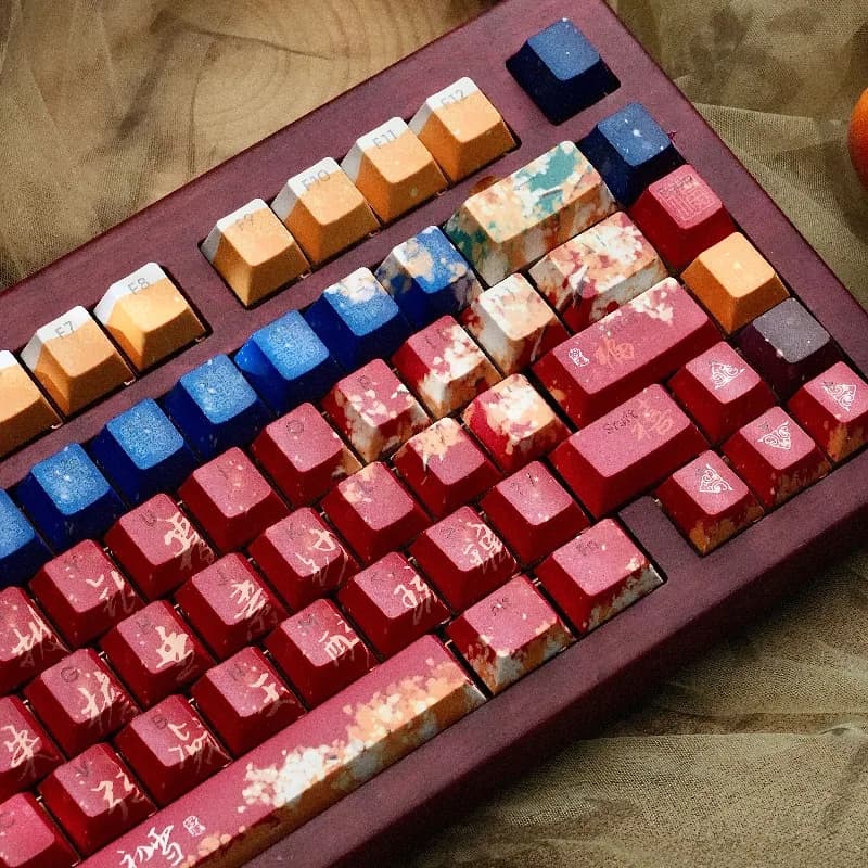 First Snow Theme Keycaps Set Customized PBT Sublimation Cherry Profile Keyboard Cap for Gaming Mechanical Keyboard Accessories
