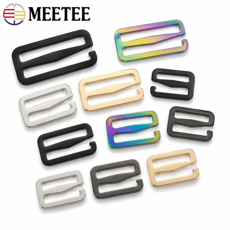 5/10Pcs 20-50mm Metal Tri Glide Buckles Zinc Alloy Strap Adjusters for Handbags Belts Bras Backpacks DIY Sewing Hardware Repair