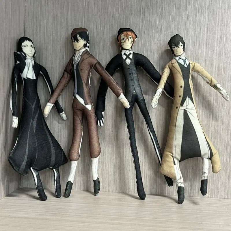 Bungo Stray Dogs Plush Doll Posable Chuuya Nakahara Osamu Dazai Atsushi Akutagawa Ranpo Anime Manga Stuffed Figure Wire Frame