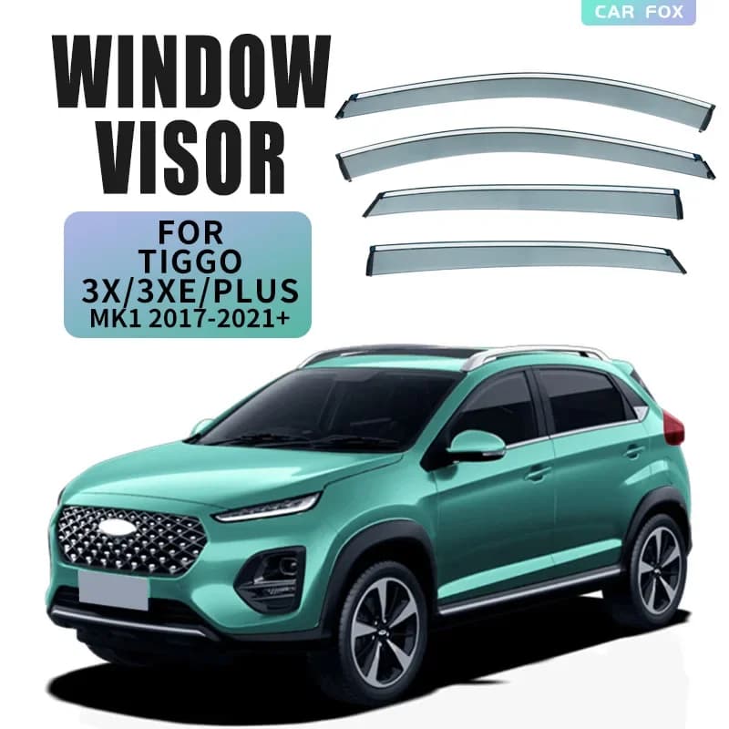 Per Chery TIGGO 3X PLUS: Deflettori Finestrino Auto, Tendine Parasole Antipioggia per Finestrini Laterali, Accessori Auto, Kit Carrozzeria