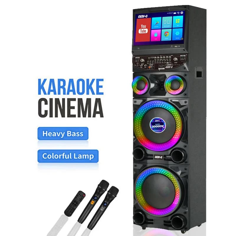 GD-1422 Altoparlante Bluetooth per KTV con Schermo, Microfono e Funzione di Canto Integrata per Uso Esterno