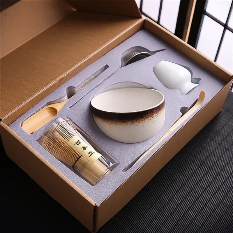 4/6/7PCS Japanese Matcha blender set with bamboo whip Matcha Brush Cucchiaino Oven for beverage shop Tools for making tea maker