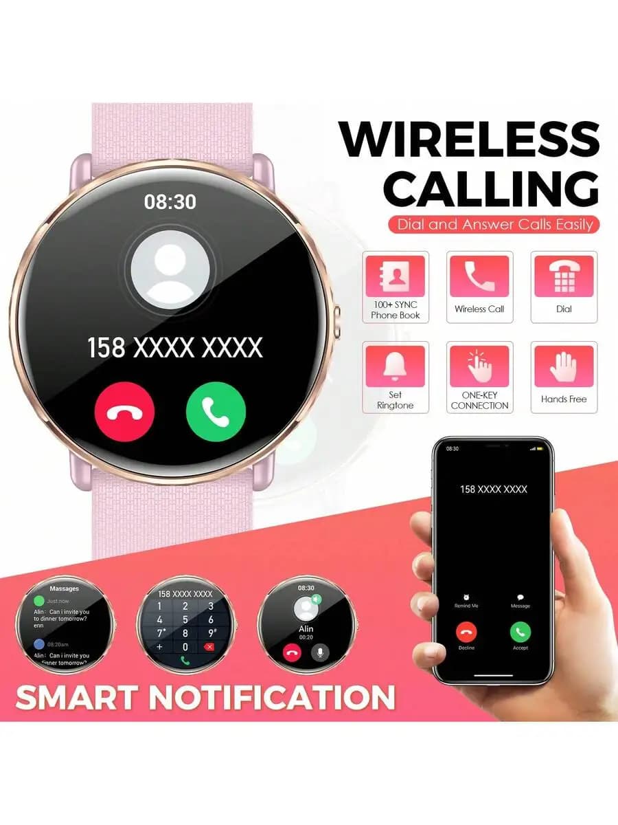 EIGIIS Elegant Smart Watch For Women With 1.43" AMOLED Screen, Bluetooth Calling, 100+ Sports Modes, IP68 Waterproof, 5-Day