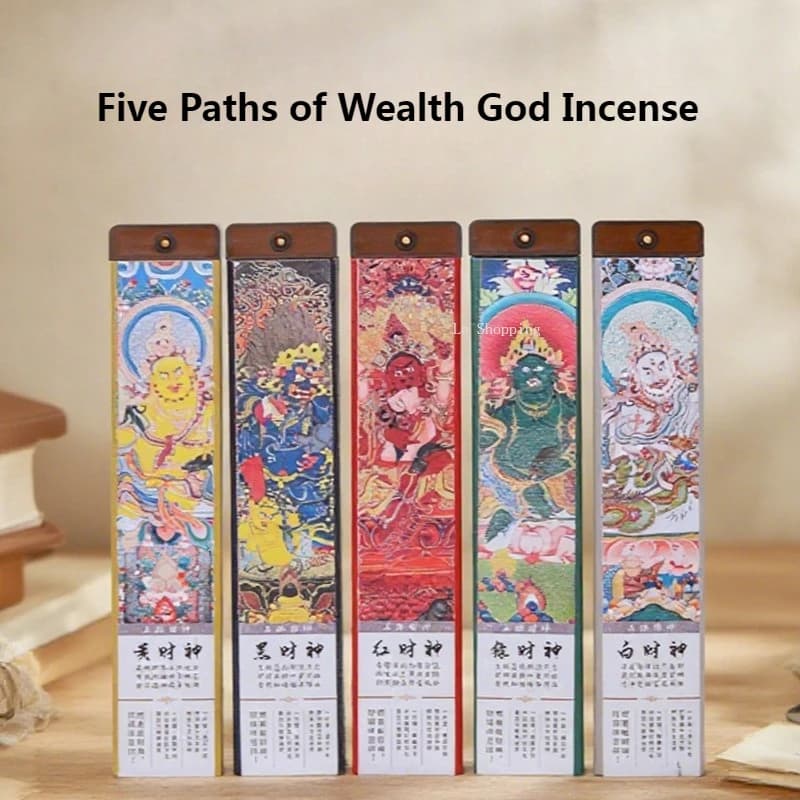 Bastoncino di incenso God of Wealth Legno di sandalo naturale fatto a mano che attira la ricchezza Preghiera per le benedizioni Purificare l'aria interna Joss Stick