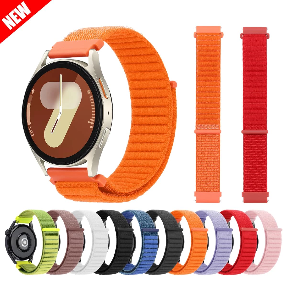 Cinturino in nylon 20mm 22mm per Samsung Galaxy Watch FE 7 6 5 4/5pro/Classic/Cinturino Gear per cinturino Garmin Forerunner 570 Loop