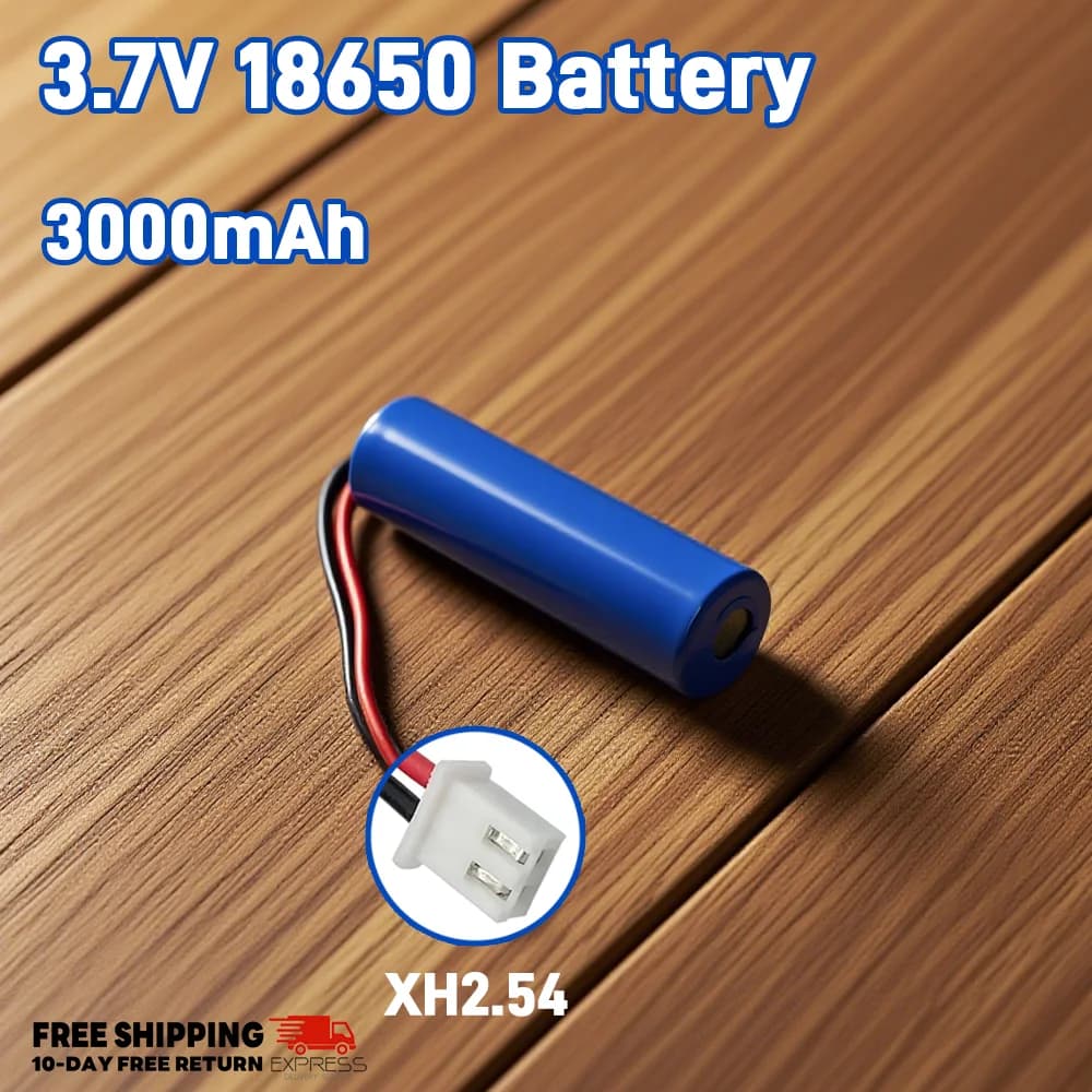 3.7 V 18650 Batteria ricaricabile 1s1p 3000mAh LED Luce da pesca Altoparlante Bluetooth Batteria di emergenza Spina fai da te Cavo XH2.54