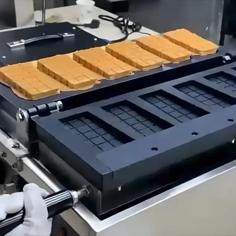 Macchina per waffle per uso commerciale con stampo per ghiaccioli, padella antiaderente, macchina per waffle per gelato