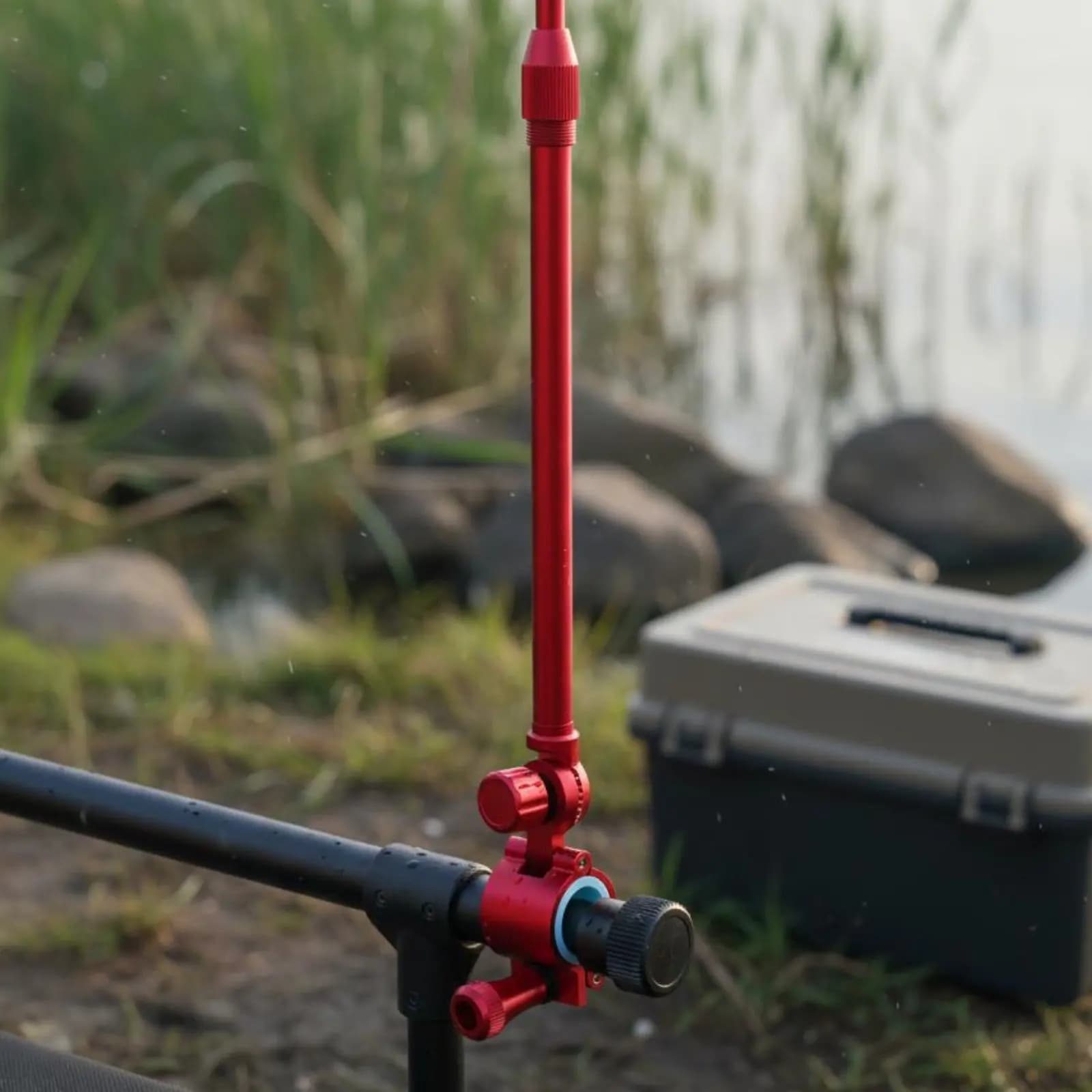 Supporto per Canna da Pesca in Lega di Alluminio, Impugnatura Antiscivolo, Regolabile, Supporto Telescopico per Canna, Leggero