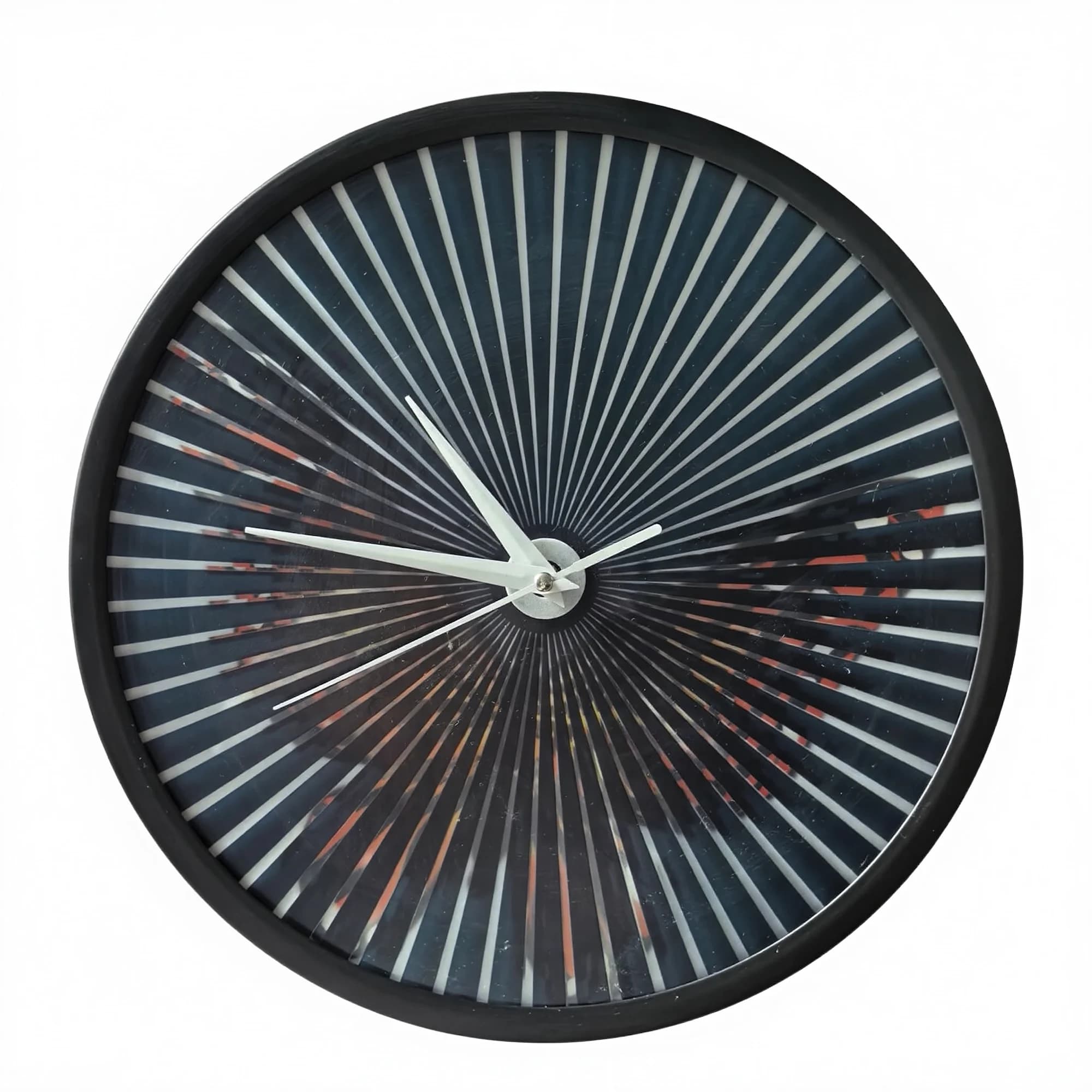 Orologio da Parete con Effetto Farfalla Rotante, Cornice in Metallo, Illusione Ottica a Movimento Perpetuo, Decorazione per la Casa
