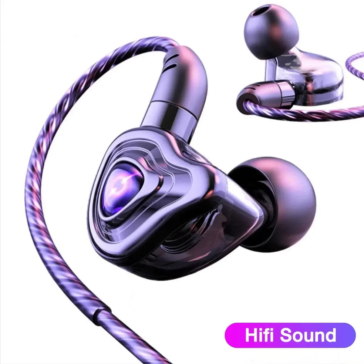 3.5mm EARDECO wired headphones with Gaming Vol Control microphone Hifi headphones for bass with microphone