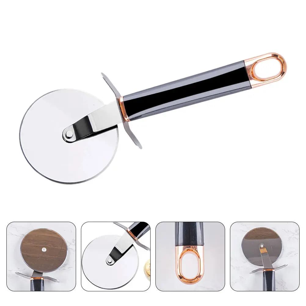 1Pcs Premium Stainless Steel Pizza Wheel Cutter Ergonomic Handle for Baking Cake Pastry Dough Cutting Kitchen Gadget Pizza