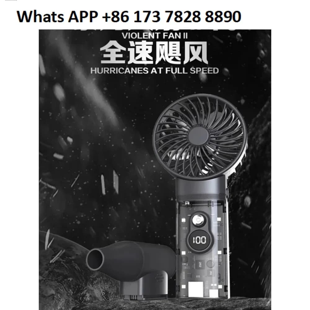 Aggiorna il ventilatore violento senza spazzole Ventilatore turbo portatile Batteria commutabile a doppia testa rimovibile