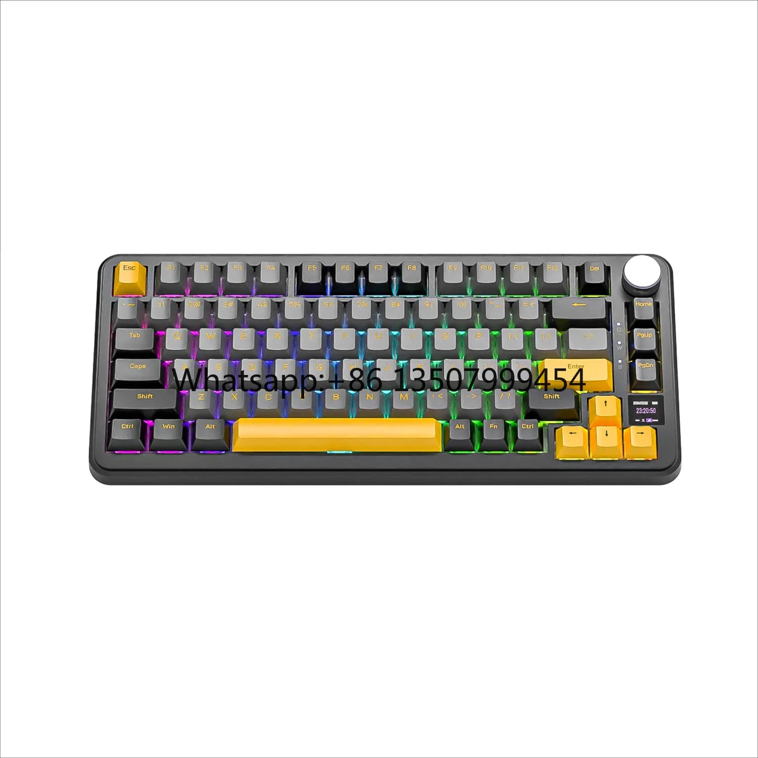 Tastiera Meccanica da Gaming Attack Shark X85 PRO con Retroilluminazione RGB Intelligente e Tasti Completamente Programmabili, Hot-Swap