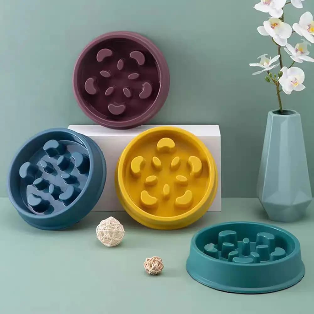 2Pcs/Multi-Functional Slow Feeder Bowl for Cats and Dogs with Multiple Holes, Anti-Choke Pet Food Bowl