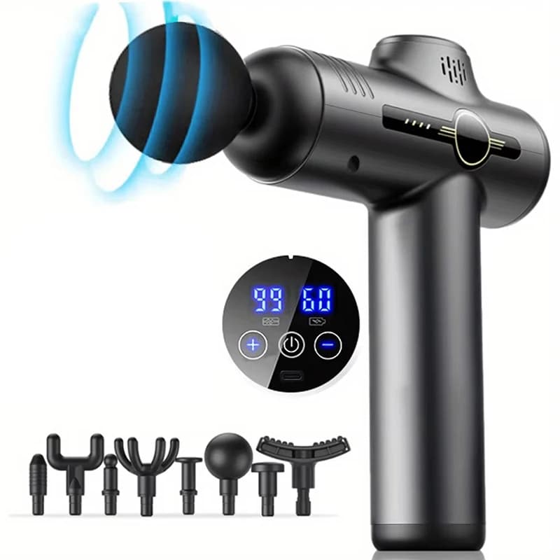 Strap Gun Vibration Massage Gun for Muscle Relaxation Compact Massage Gun and Professional Fitness Slimming Multi Head